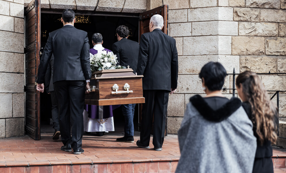 casket being carried