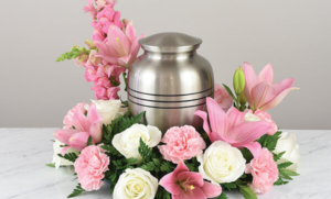 urn and flowers